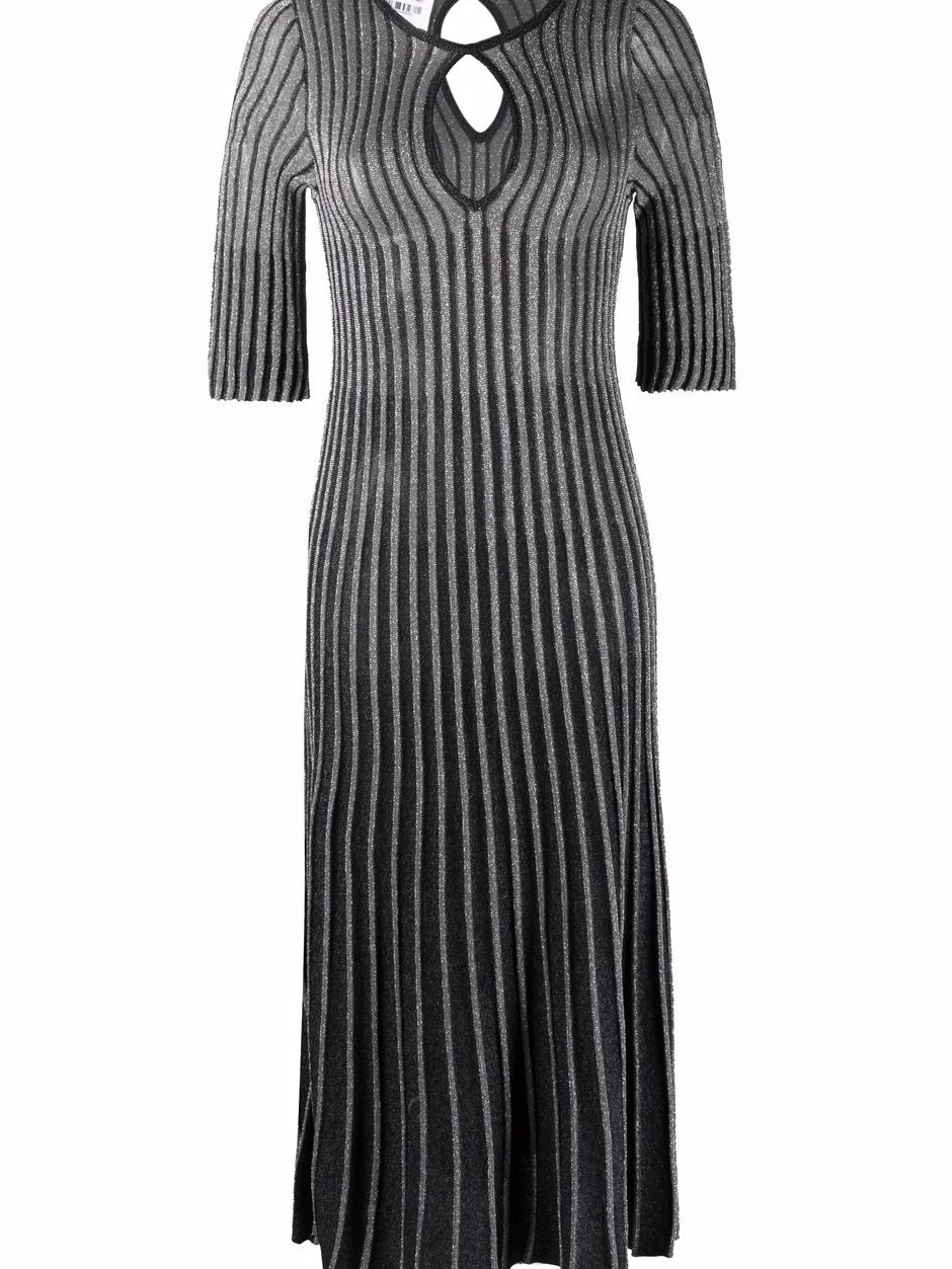Affordable Stella dress McCartney metallic-threaded Women pleated 0806